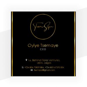 one sided square business card